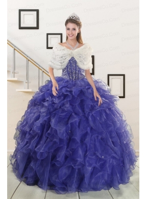 Pretty Quinceanera Dress with Sequins and Ruffles