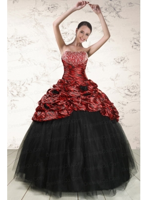Print Ball Gown Leopard Quinceanera Dress in Multi Color
