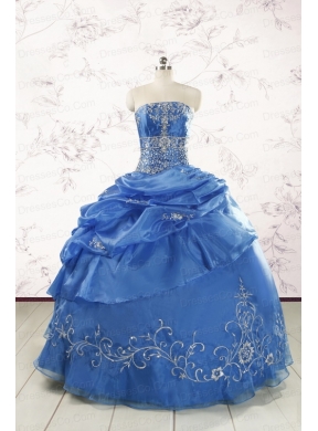 Exclusive Royal Blue Quinceanera Dress with Appliques For