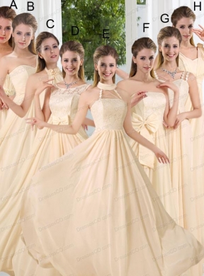 Empire Ruching Floor Length Bridesmaid Dress