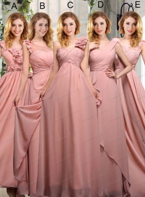 Empire Ruching Sturning Bridesmaid Dress in Peach