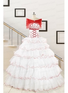 Popular White Sweet Sixteen Dress with Appliques