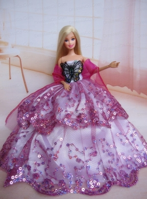Beading Decorate Ball Gown Colorful Quinceanera Doll Dress