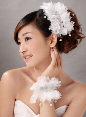 Imitation Pearls With Crystals Women’ s Fascinators/ Hairband And Wrist Corsage