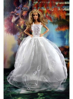 Beauty Ball Gown And Embroidery For Quinceanera Doll Wedding Dress