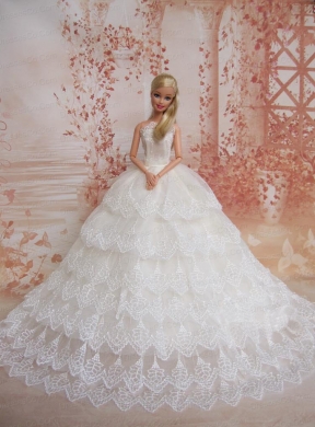 Exquisiste Wedding Dress To Quinceanera Doll Dress With Lace