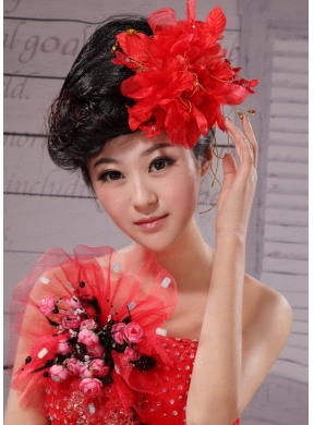 Red Sale Hat Flower Wedding Headpieces