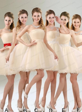 Perfect A Line Organza Bridesmaid Dress with Mini Length