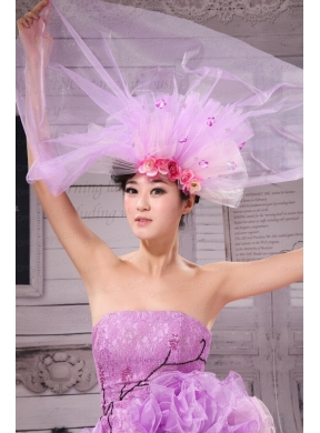 Beautiful Headpieces Multi-color Hand Made Flowers Lavener Net For Party Headpieces