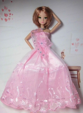 New Arrival Red Dress With Tulle Made To Fit The Quinceanera Doll