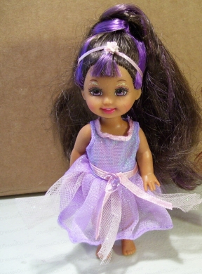 Cute Party Dress With Purple Tulle Made To Fit The Quinceanera Doll