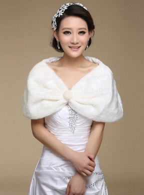 Luxurious Faux Fur Wraps in White
