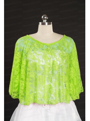 Spring Green Beading Lace Fall Wraps for 2014
