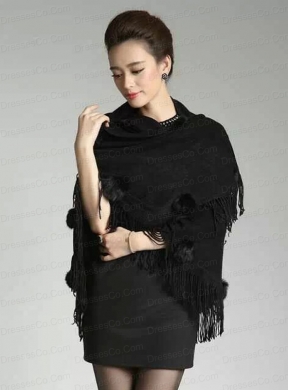 The Brand New Style Black Knitted Fabric Wraps