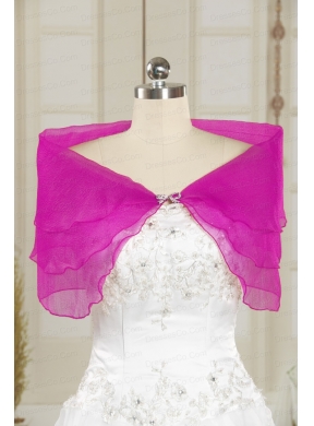Hot Pink Beading Shawls for Wedding Party