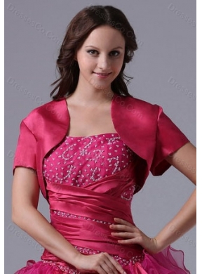 Brand New Style Fuchsia Open Front Quinceanera Jacket