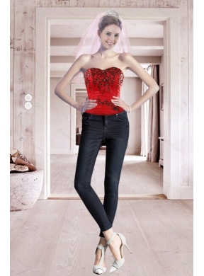 Seller Red Corset with Embroidery