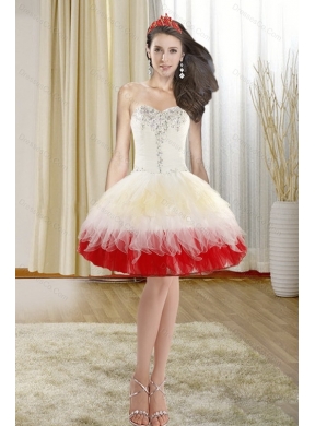 Spring Fashionable Beading Short Prom Dress with Sweetheart