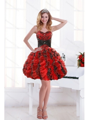Unique Beading and Ruffles Prom Dress with Appliques