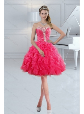 Cute Prom Dress with Ruffles and Beading