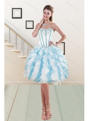 Elegant Prom Dress with Embroidery and Ruffles
