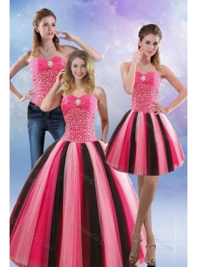 In Stock Beading Quince Dress in Multi Color