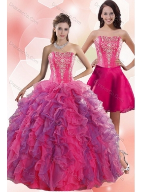 Spring Multi Color Latest Quinceanera Dress with Appliques