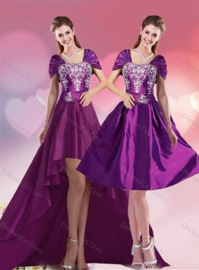 High Low Embroidery Latest Quinceanera Dress