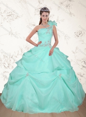 Pretty Beading and Appliques Dress for Quince in Apple Green