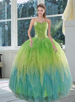 The Most Popular and Unique Appliques and Ruffles Sweet 15 Dress