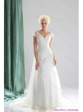 Brand New Beading and Lace Wedding Dress with Court Train