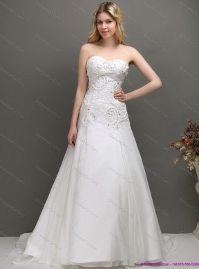 Brand New A Line Maternity Wedding Dress with Appliques and Beading