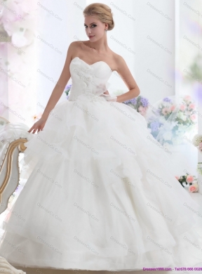 Dynamic Wedding Dress with Hand Made Flowers
