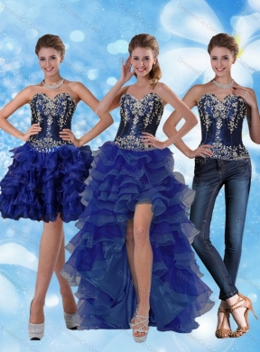 Most Popular Detachable Prom Dress with Ruffled Layers and Embroidery