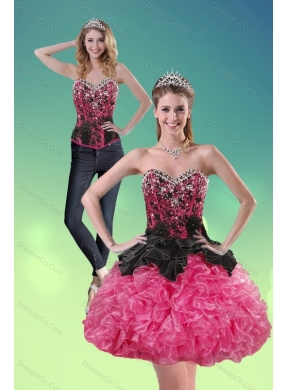 Fashionable Multi Color Detachable Prom Dress with Ruffles and Beading