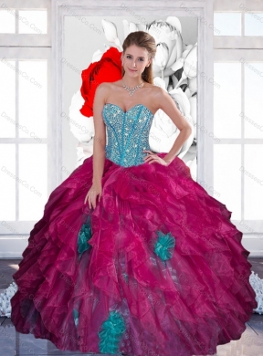 Cheap Beading Ball Gown Quinceanera Dress with Ruffles
