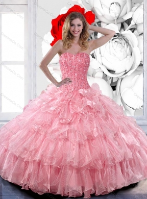 Classic Quinceanera Dress with Ruffled Layers
