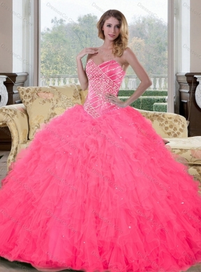 Latest Beading and Ruffles Quinceanera Dress