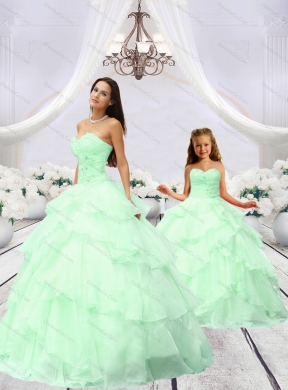 Exclusive Beading and Ruching Princesita Dress in Green for