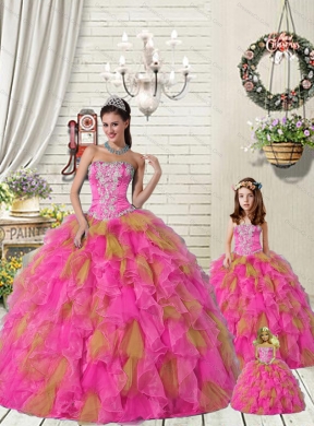 Top Seller Multi-color Princesita Dress with Ruffles and Beading
