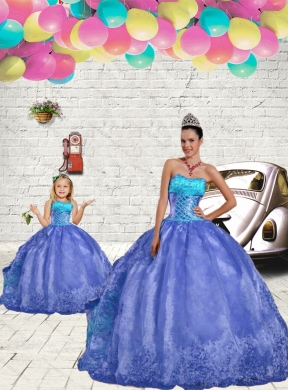 Most Popular Blue Princesita Dress with Beading and Embroidery for