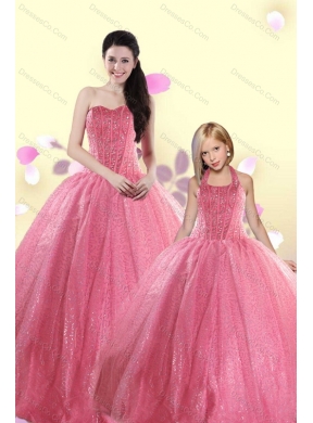 Simple Sequins Princesita Dress in Rose Pink For