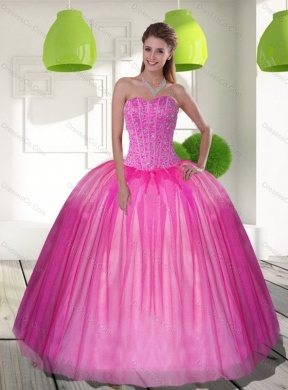 Elegant Beading Ball Gown Quinceanera Dresses