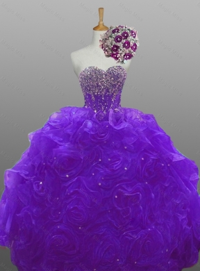 Perfect Beaded Quinceanera Dress with Rolling Flowers