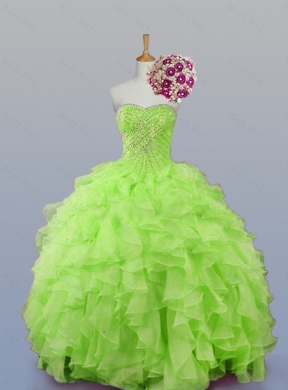 Perfect Beaded Quinceanera Dress with Ruffles