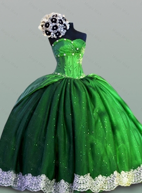 Beautiful Laced Green Quinceanera Dress Summer