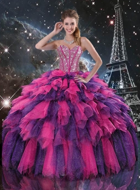 Luxurious Summer Beaded and Quinceanera Dress in Multi Color