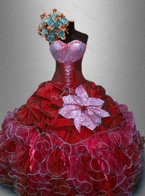 Fashionable Quinceanera Gowns in Wine Red