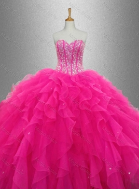 Popular Quinceanera Dress with Beading and Ruffles for