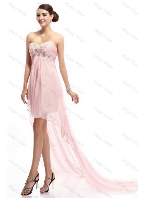Beaded Prom Gowns with High Low